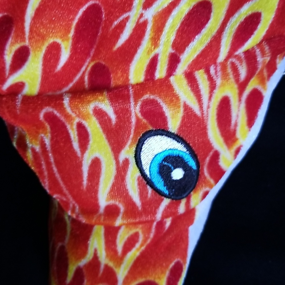 Dolphin Suff Animal with Fire print on top and white belly - Picture 4 of 4